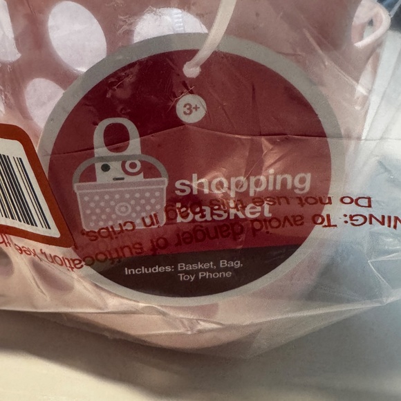 Pink Target Shopping Basket for Kids Pastel Target Basket - Picture 5 of 7